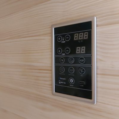 Bedienfeld in der Sauna.