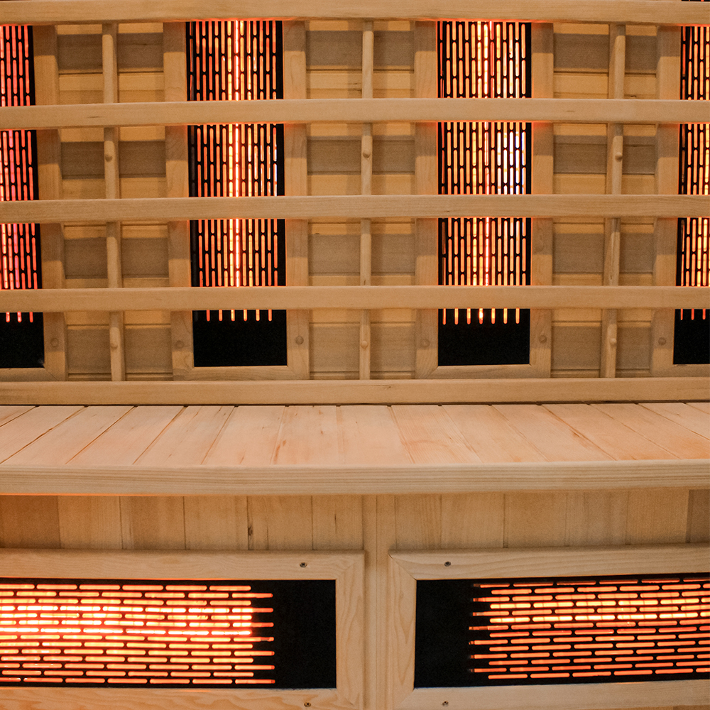 Klop in hrbtni grelci infrardeče savne.