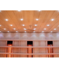 back ir heaters and LED stairy ceiling in sauna JC200.
