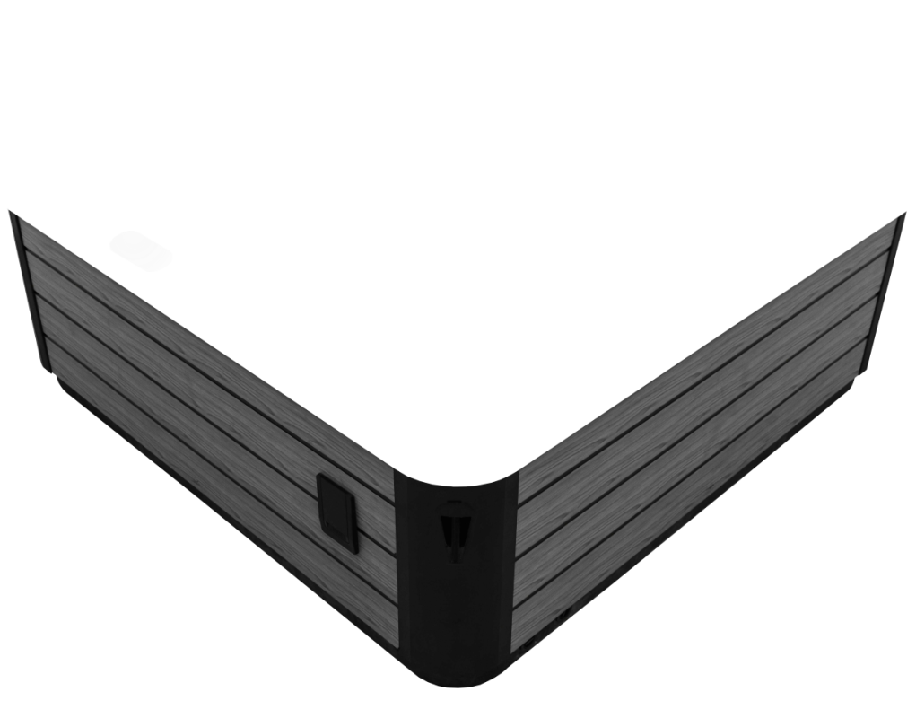 Ogrodje masažnega bazena Alpha 723 imitacija lesa, siva.