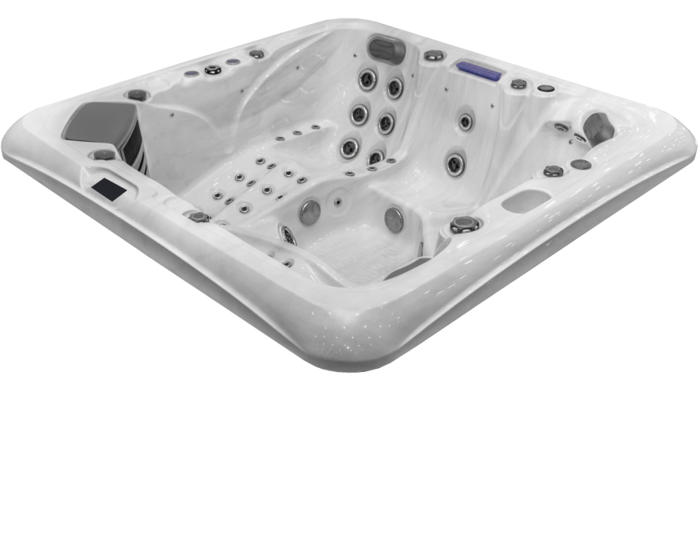 Školjka masažnega bazena Alpha 723 v barvi white marble.