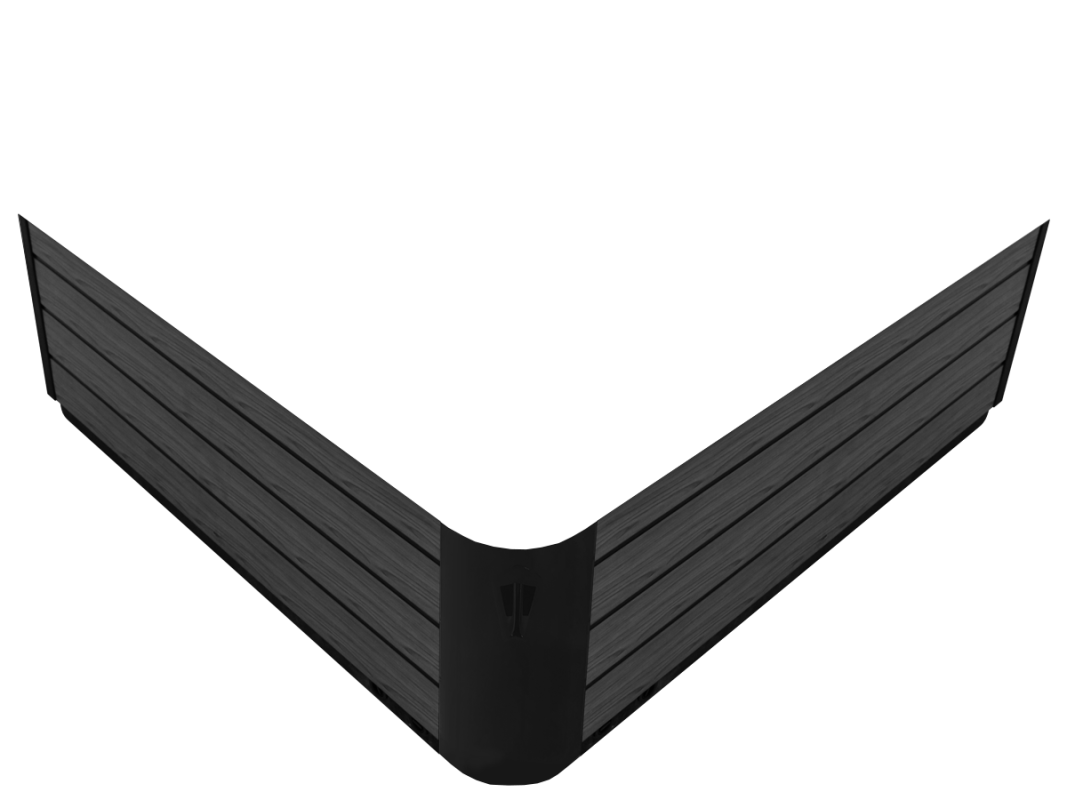 Ogrodje masažnega bazena Alpha 823 v sivi barvi imitacija lesa.