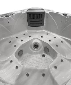 Bottom and filter in the corner of the Gamma 323 hot tub.