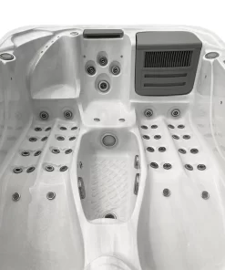 Leg massage nozzles and pool seat in Alpha 821.