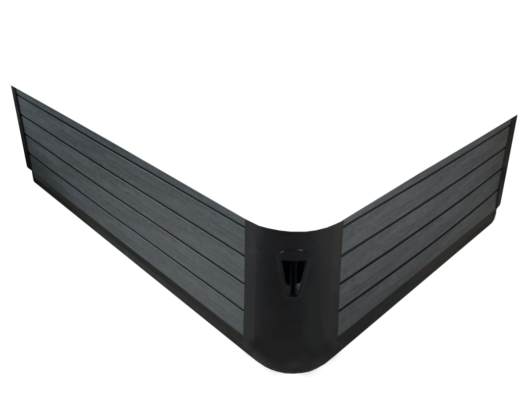 Ogrodje bazena Alpha 821 in Beta 621, imitacija lesa sive barve.