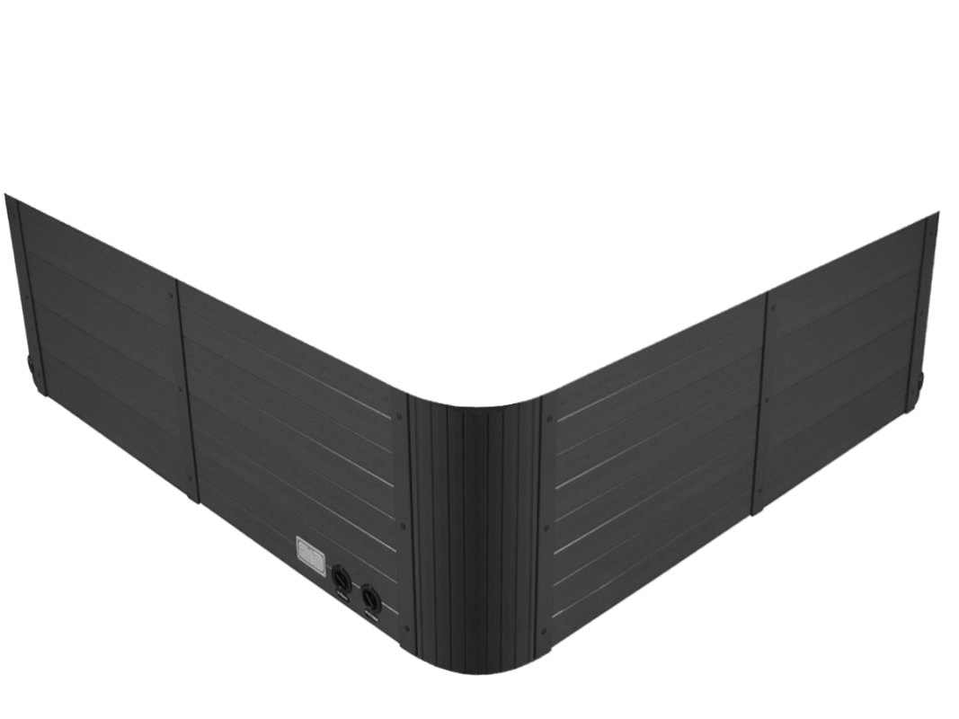 Ogrodje masažnega bazena Gamma 323 iz umetne mase sive barve.