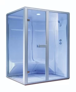 Steam sauna pictured from the side.