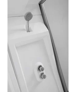 Shower in a steam sauna.