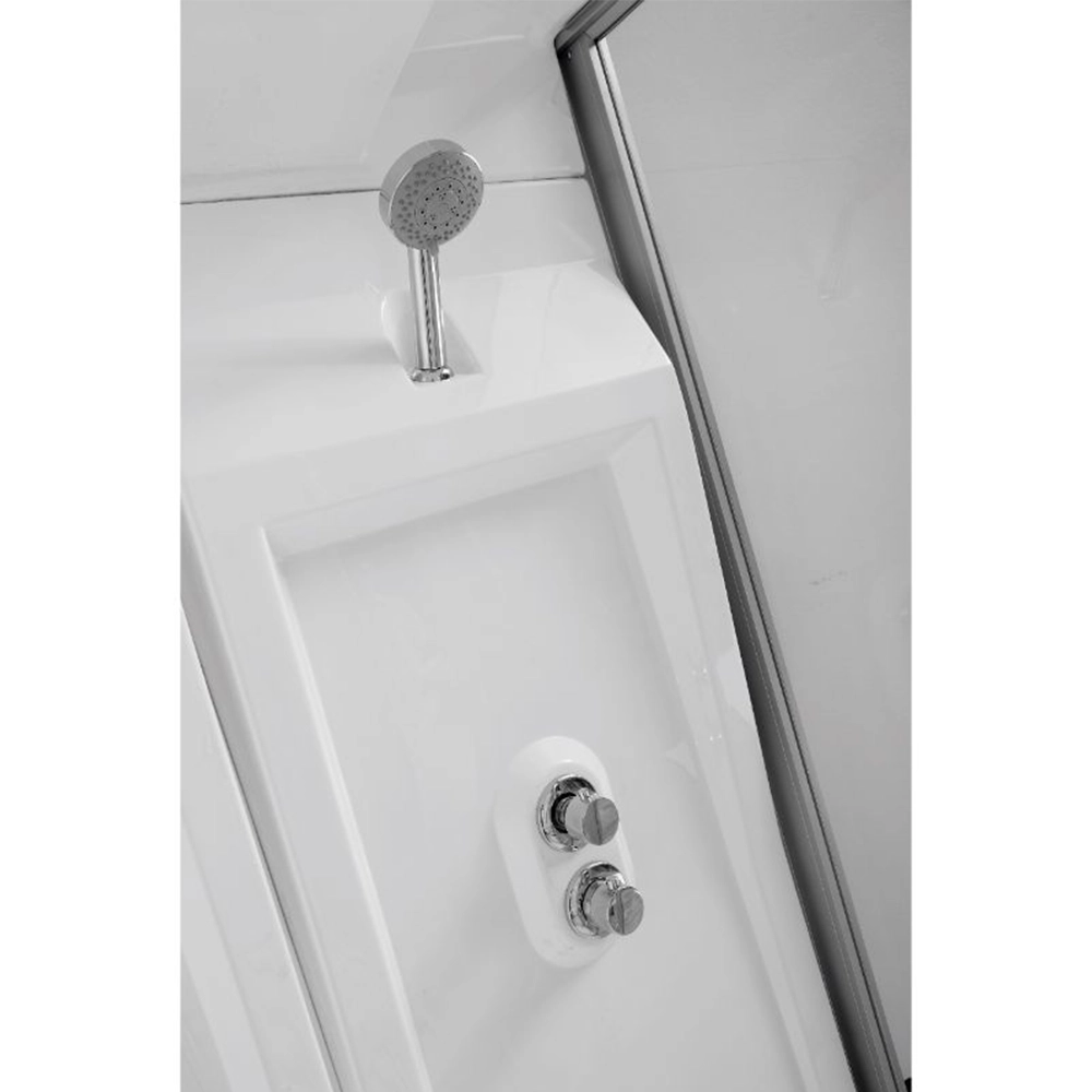 Shower in a steam sauna.