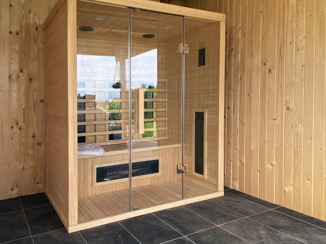 Infrared sauna.
