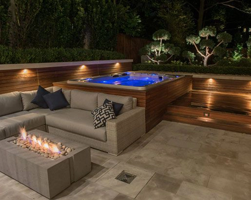 Ambient jacuzzi lighting.