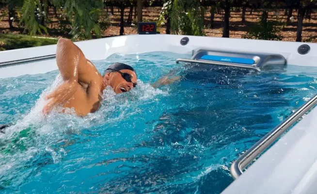 Swimming upstream in the pool.