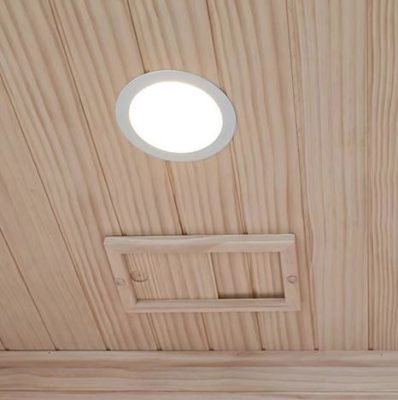 Central light in the saunas.