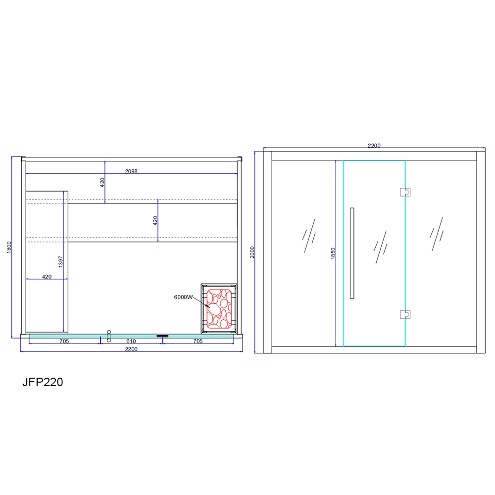 Sauna plan JFP220.