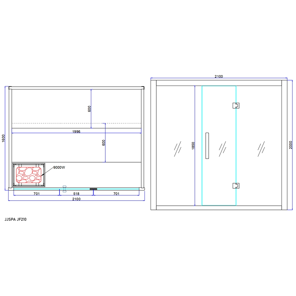 JJSPA JF210 – Finnish sauna - Image 6