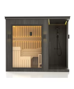 Alternative view of JJSPA ZEN CUBE ELEGANCE - Outdoor Finnish sauna