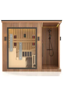 Alternative view of JJSPA ZEN CUBE HYBRID ELEGANCE - Outdoor combination sauna