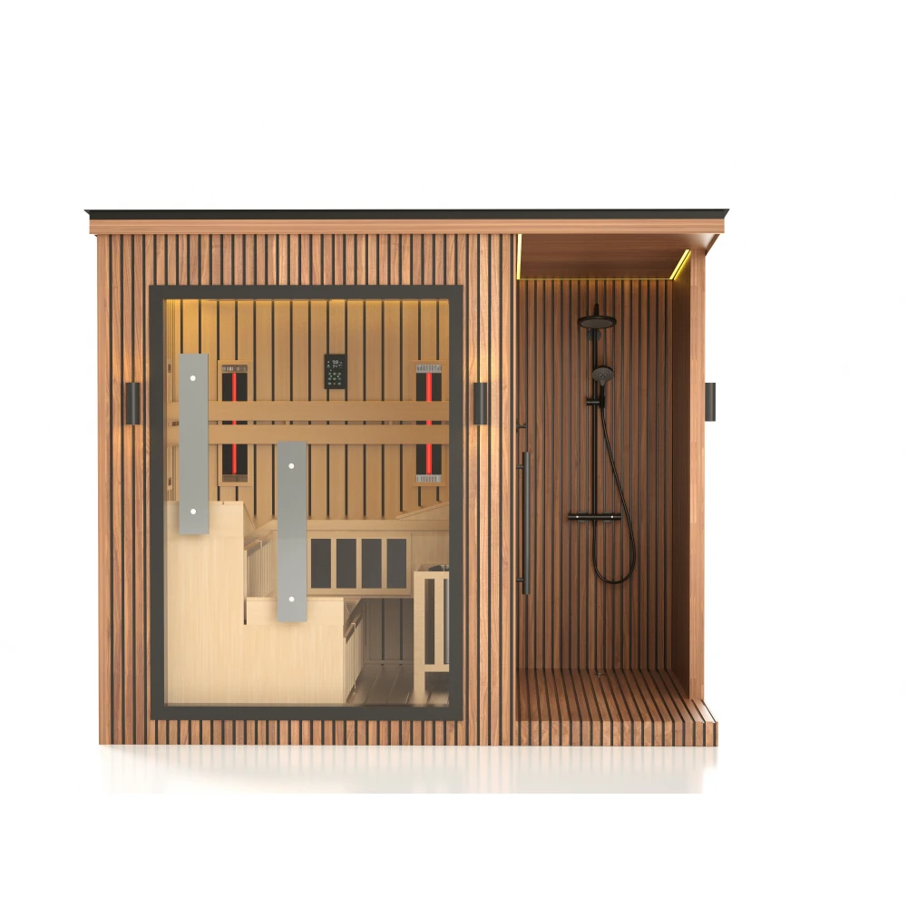 JJSPA ZEN CUBE HYBRID ELEGANCE - Outdoor combination sauna - Image 2