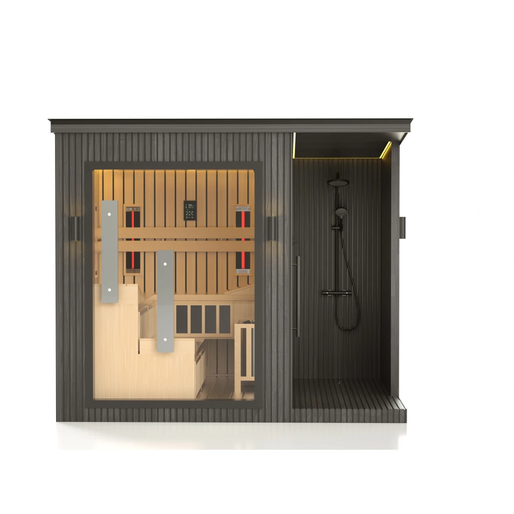 JJSPA ZEN CUBE HYBRID ELEGANCE - Outdoor combination sauna - Image 5