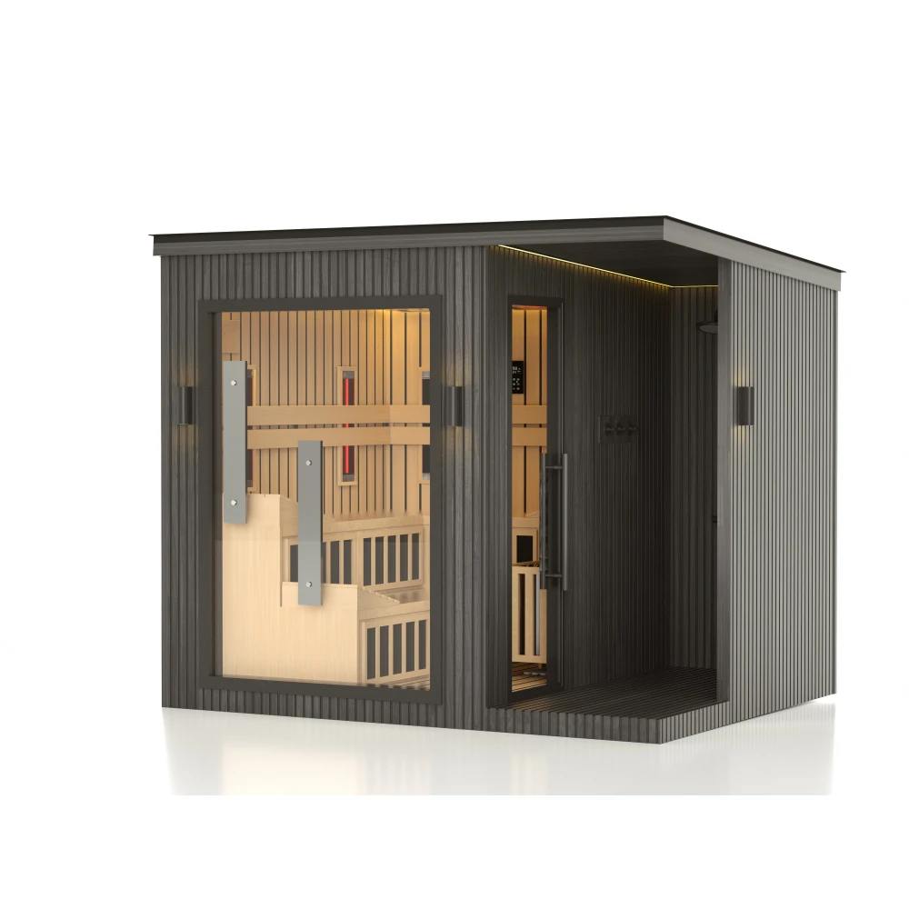 JJSPA ZEN CUBE HYBRID ELEGANCE - Outdoor combination sauna - Image 4
